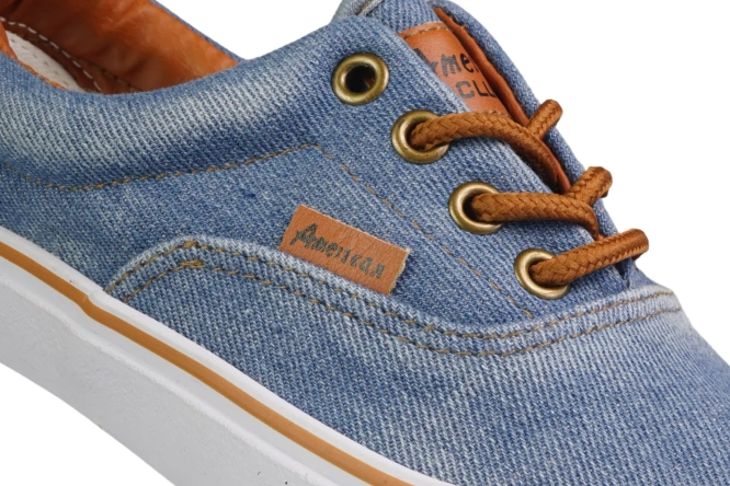 American Club CLH18-NJ04-3-4 children's dark and light denim sneakers, size 32-36