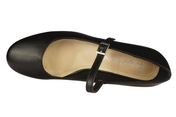 Czółenka damskie Sergio Leone DPB176CZPU czarne  rozm.36-40