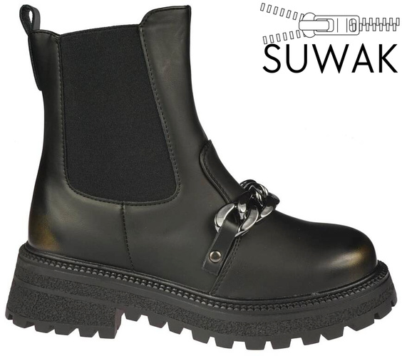 Apawwa CD1018BLGO children's winter shoes black size 32-37