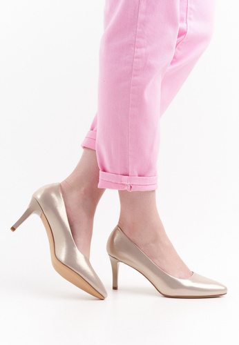 Women's high heels Sergio Leone D1336ZLBL gold size 36-41