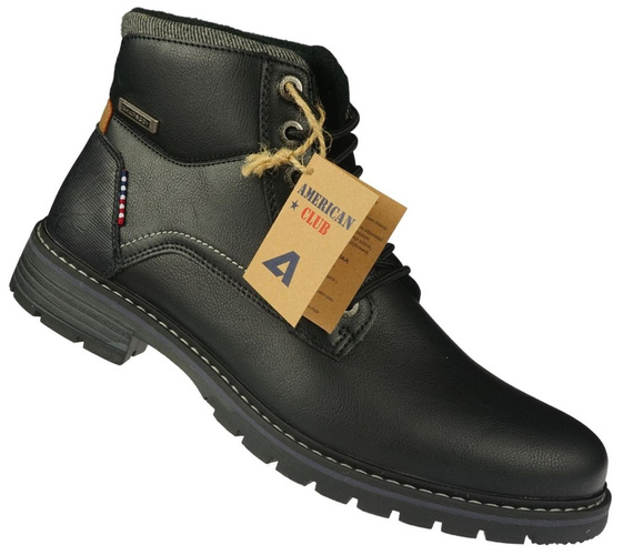 American Club MRH-116 men's winter shoes, brown and black, sizes 41-46