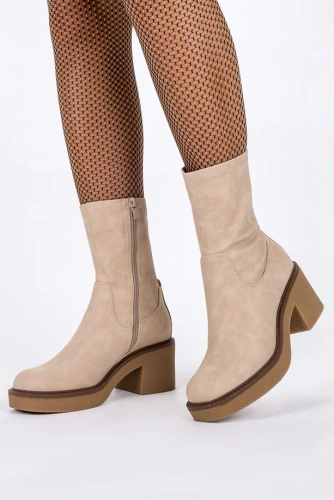 Buty zimowe damskie Sergio Leone DTR928BENU beżowe rozm.36-40