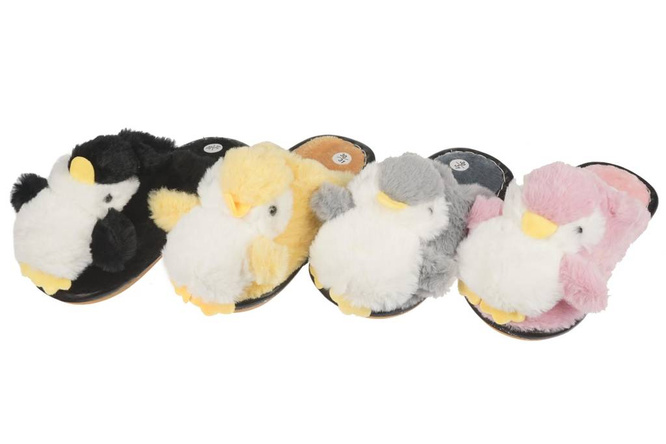 Pantofle tekstylne dziecięce BoNa CXC-11 czarne, żółte, szare i różowe rozm.30-35