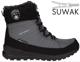 Buty zimowe damskie American Club DSN-43 szare rozm.37-41