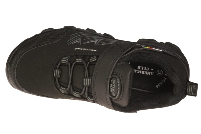 Children’s Sports Shoes American Club CWT-246 – Black & Navy, Sizes 32–36