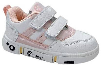 Clibee BE-159WHPI children's sports shoes, white, sizes 26-31