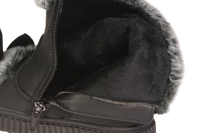 American Club BGC-27 black and pink children's winter shoes, size 27-31