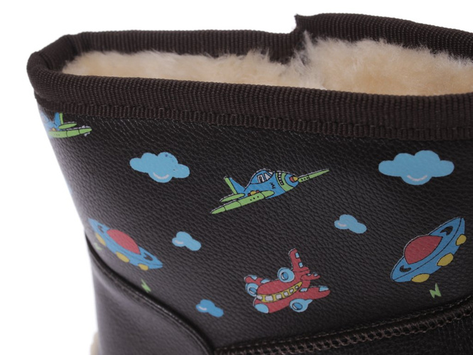 Children's winter boots Apawwa BZ18BR brown size 27-32