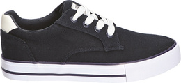 Youth Canvas Shoes American Club DLH-123 – Black & Navy Blue, Sizes 37–41