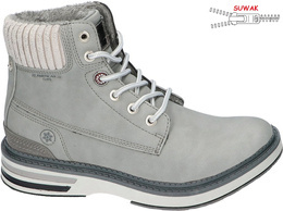 Children's winter shoes American Club CRH-43 gray and navy blue, size 32-36