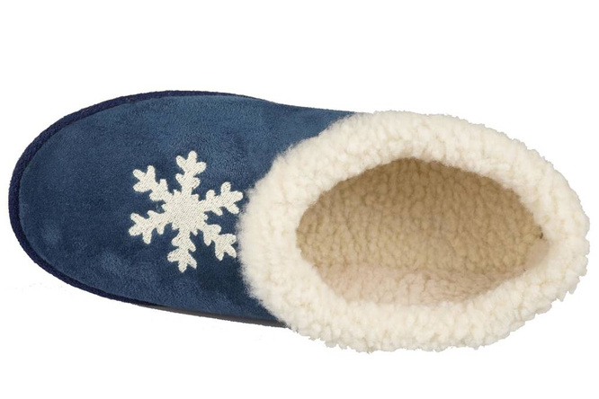 Women's slippers Meteor DV081 SNOWFLAKE blue and burgundy size 36-41
