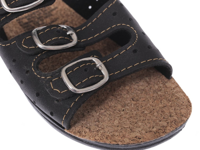 Women's Turkish slippers Fatex DF1938BL black size 36-41