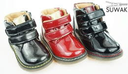 Buty zimowe dziecięce LinShi BA2938-22 czerwone, czarne i szare rozm.27-32