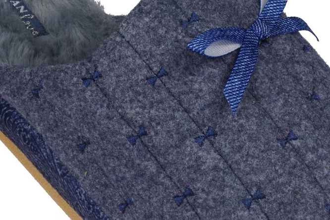 American Club DSL-17 women's textile slippers, blue and pink, sizes 37-41