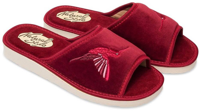 Pantofle damskie Meteor DV037 SANDRA  bordowe, niebieskie i granatowe rozm.36-40