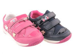 Buty sportowe dziecięce American Club A6759A granatowe i różowe rozm.21-26