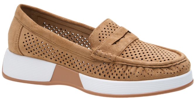 Sergio Leone DMK095HCA women's loafers camel size 36-40