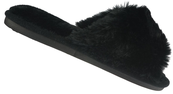 Pantofle tekstylne damskie Lano DK-3-G10BL czarne rozm.36-41