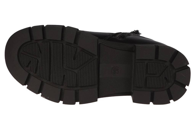 Apawwa BND726BL children's transitional shoes, black, sizes 26-31