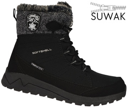 American Club CSN-39 children's snow boots, white and black, sizes 32-36