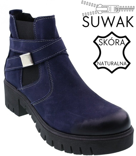 Women's winter shoes Bratbut-Natalia D289GRNU navy blue size 36-41
