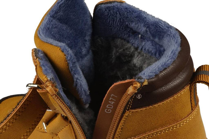 Buty zimowe dziecięce Apawwa AGD477BR brązowe rozm.21-28