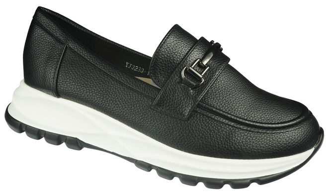 Women's moccasins Purlina DYJ3233-1BL black size 36-41