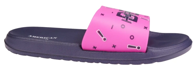 American Club DNH-126 youth swimming pool flip-flops, pink and black, sizes 37-41