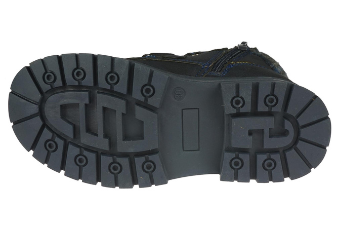 American Club BXD-103 children's winter shoes, black and camel, sizes 29-33