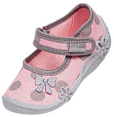 Tenisówki dziecięce Viggami MISIA GROCHY różowo-szara rozm.18-27