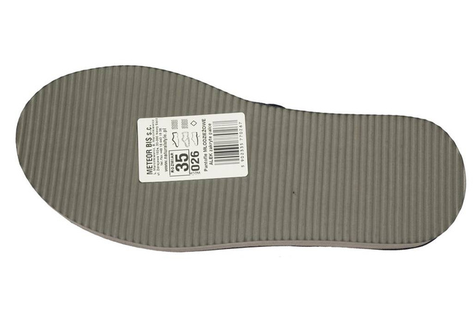 Pantofle damskie Meteor DV026 ALEK granatowe rozm.35-40