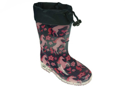 Children's rubber boots LaNo CFMTT-09PINA navy blue-pink size 30-35