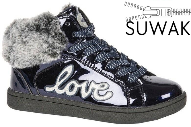 Children's winter shoes American Club BK171510 red and navy blue, size 27-31