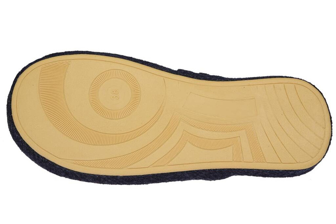 Pantofle tekstylne damskie American Club DSL-11 zielone i granatowe rozm.37-41