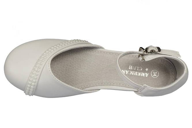 Girls' shoes American Club CKOM-41 white, size 33-38