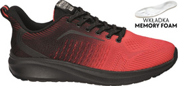 Buty sportowe męskie American Club MWT-196 szare i czerwone rozm.41-46