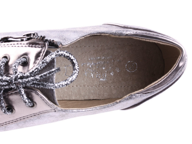 Półbuty damskie Badoxx D7LL-439DSI srebrne rozm.36-41