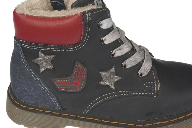 Children's winter shoes American Club B10097C-A1 navy blue and black sizes 25-30