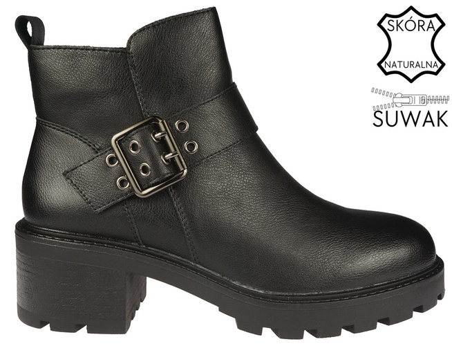 Sztyblety damskie Sergio Leone DBT720-SCZ czarne rozm.36-40