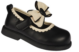 Apawwa AN608BL girls' shoes, black, sizes 21-26