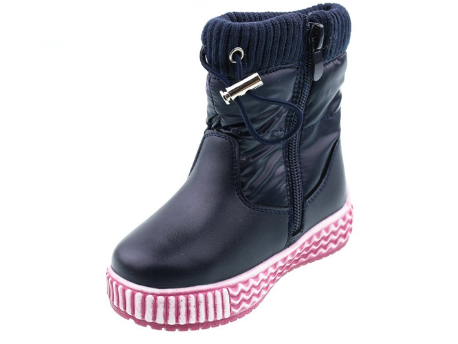 Children's snow boots Clibee AH706-1BU navy blue size 22-27