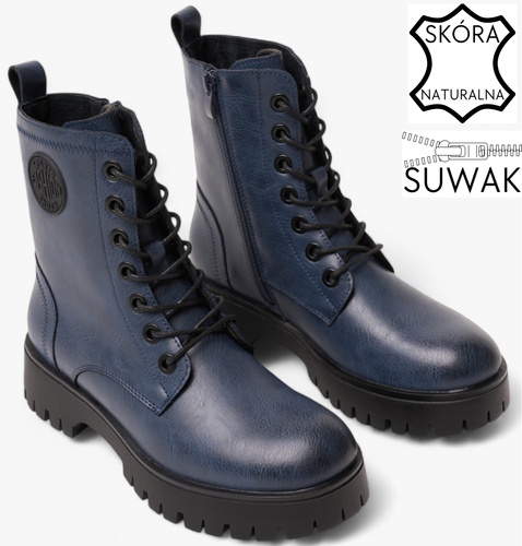 Sergio Leone DTR710-SGR women's boots navy blue size 36-40