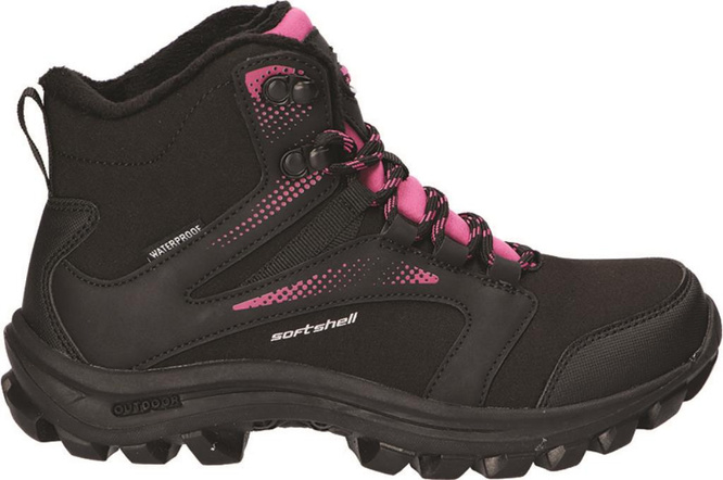 American Club DHL-149 youth trekking shoes black and black-pink size 36-41