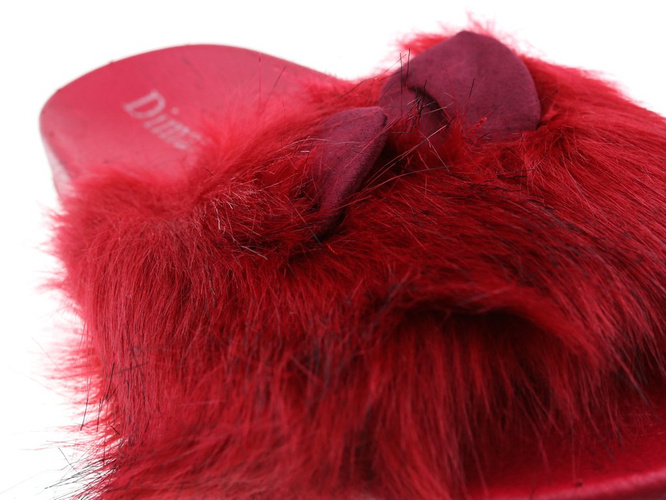 Women's textile slippers Dimar DDIMARRED red, size 36-41