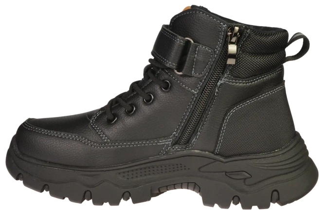 American Club Children’s Winter Boots CXD-159 – Black & Khaki, Sizes 35–39