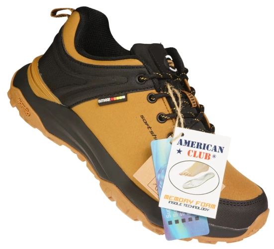 Buty sportowe damskie American Club DHL-212 czarne i camelowe rozm.37-41