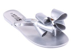 Women's Haver DKM104-14SI silver slippers size 36-41