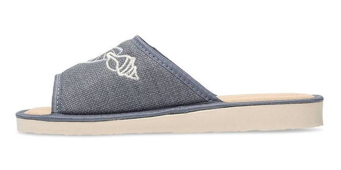 Women's slippers Meteor DV052 SHELL blue, gray and brown size 36-41
