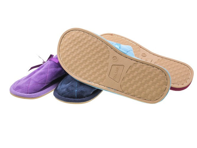Women's textile slippers Sunlanse DBM-42 purple, navy blue, blue and red, size 36-41
