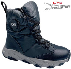 Children's winter shoes Clibee CA-86BL black size 32-37